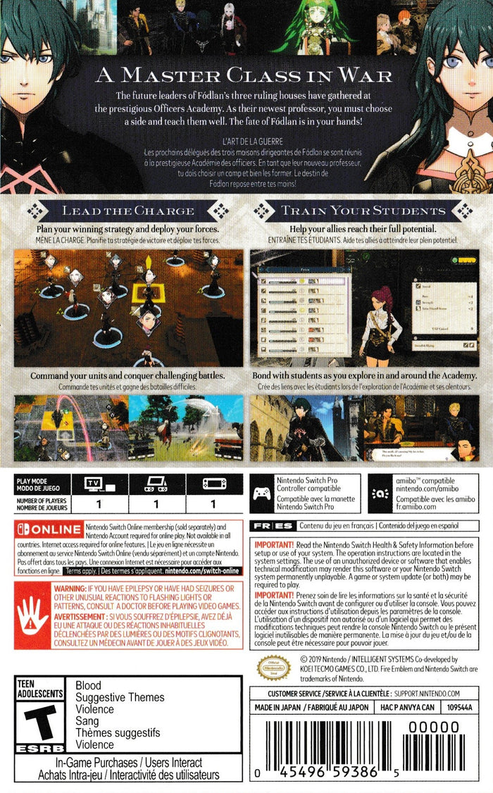 Fire Emblem: Three Houses Switch - Video Game - Used - CaveGamers - Image 2