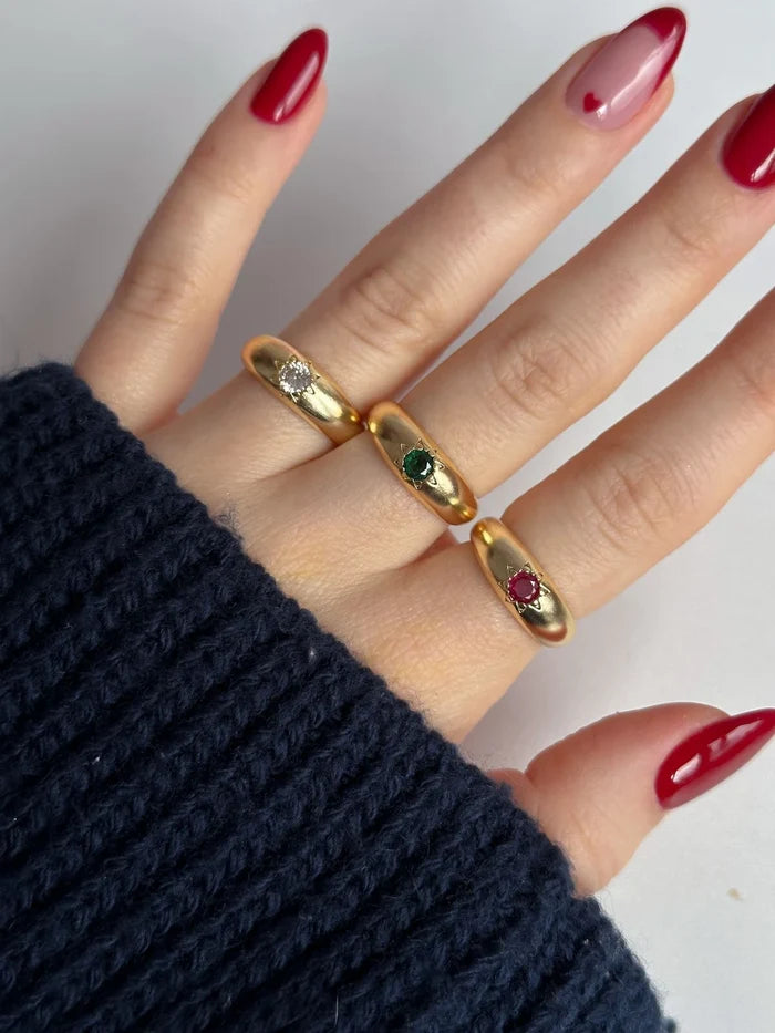 Flower Stone Glow Ring