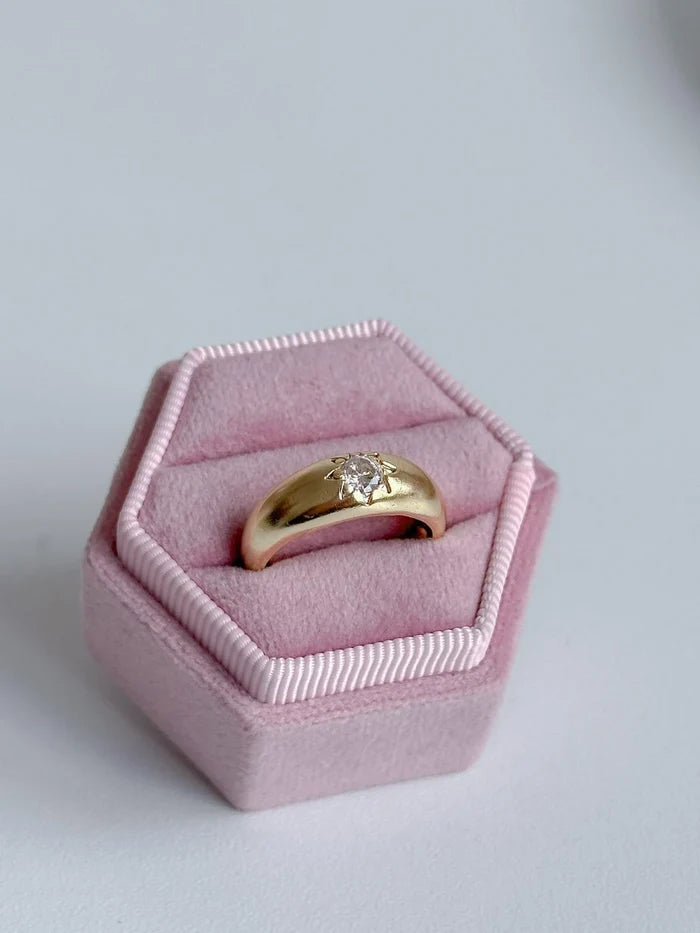 Flower Stone Glow Ring