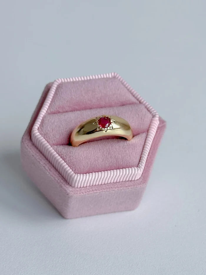 Flower Stone Glow Ring