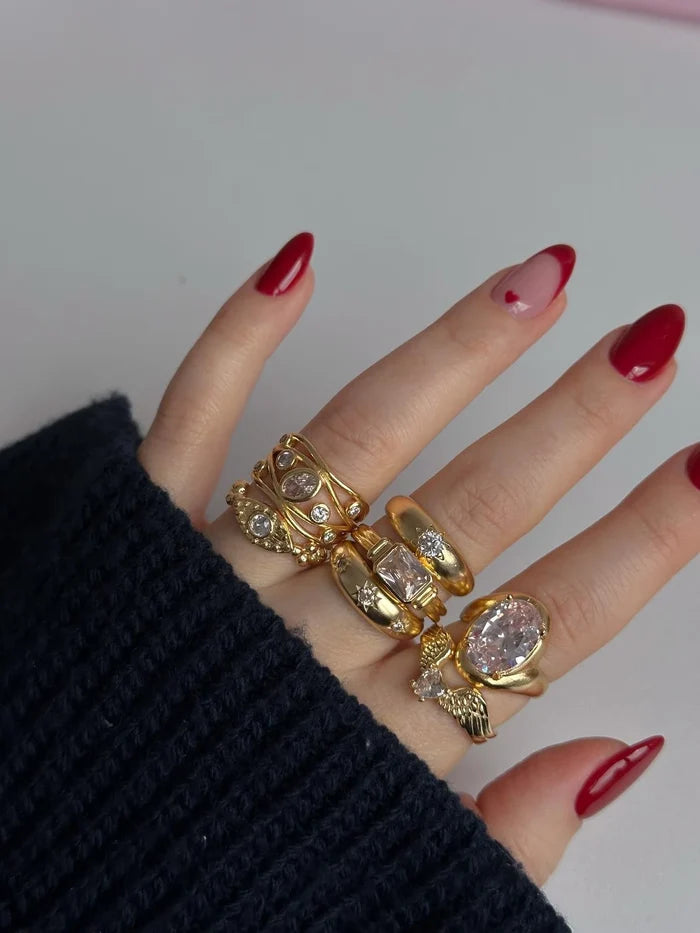 Flower Stone Glow Ring