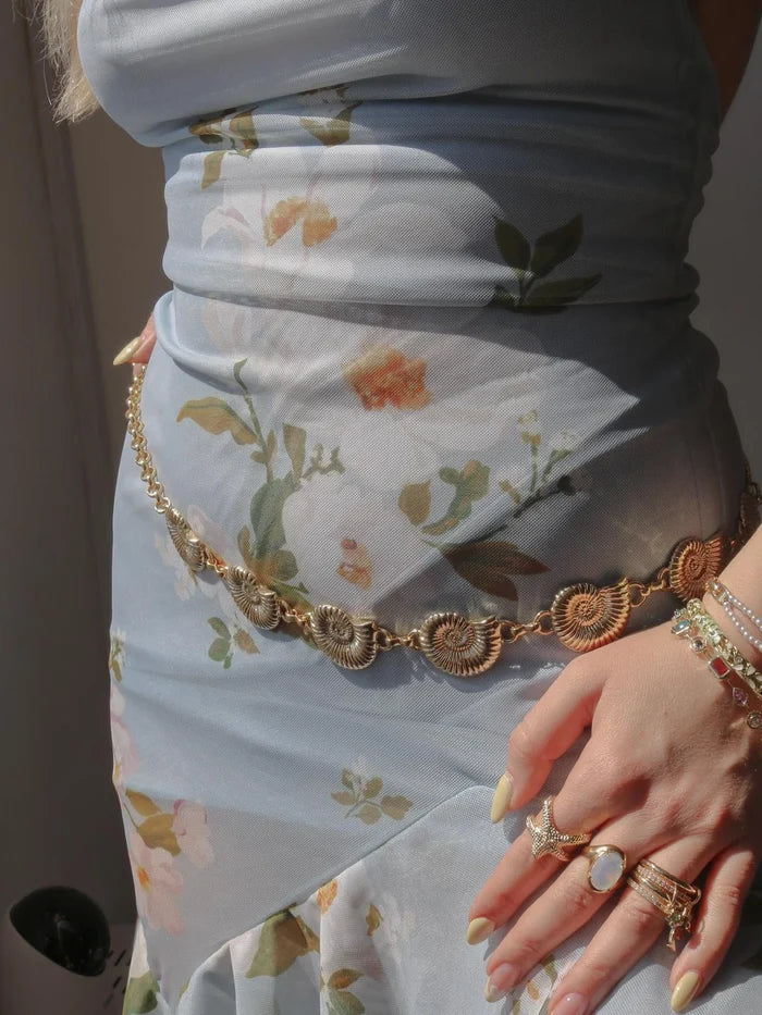 Gold Ammolite Belt