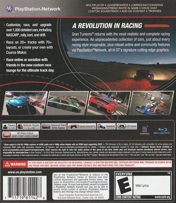 Gran Turismo 5 PS3 - Video Game - Used - CaveGamers - Image 2
