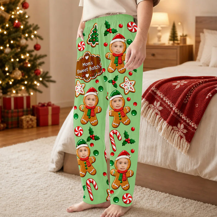 Grandma's Sweet Bath - Personalized Pajama Pants, Custom Photo Christmas Gift For Grandma, Mom