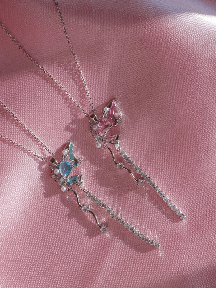Half Wing Steel Necklace
