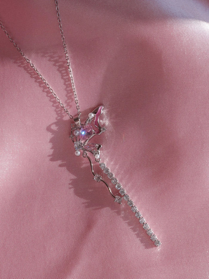 Half Wing Steel Necklace