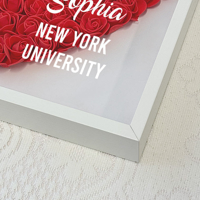 Happy Graduation- Personality Customized Flower Shadow Box - Gift For Daughter Son Graduate