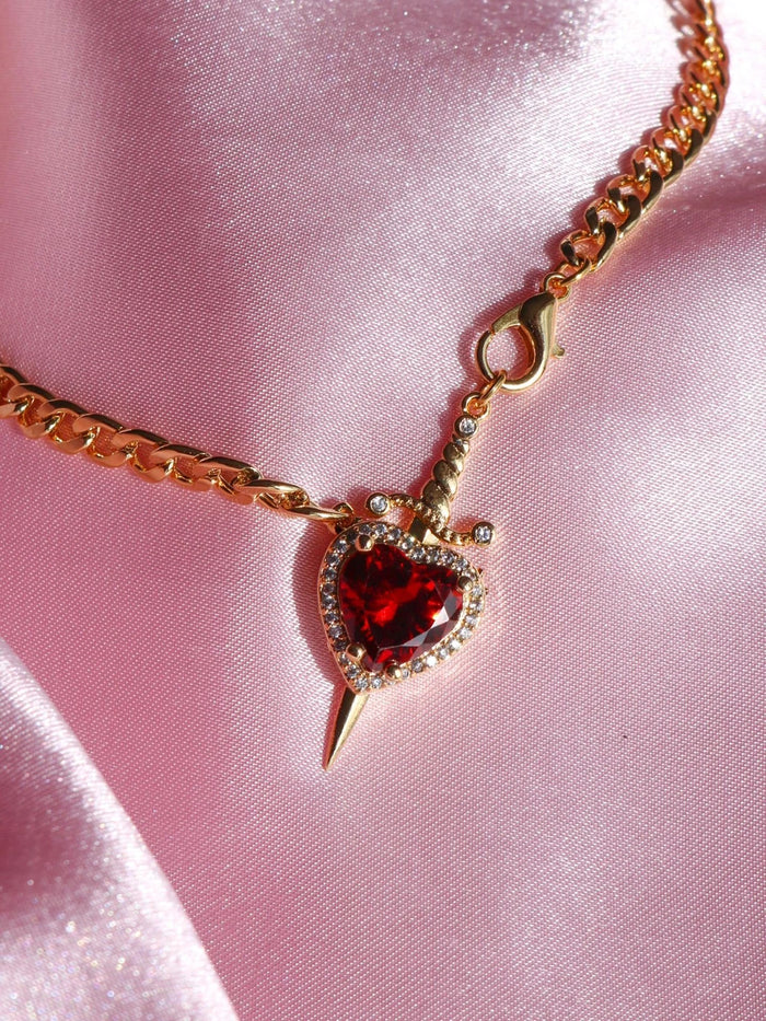 Heart Sword Necklace
