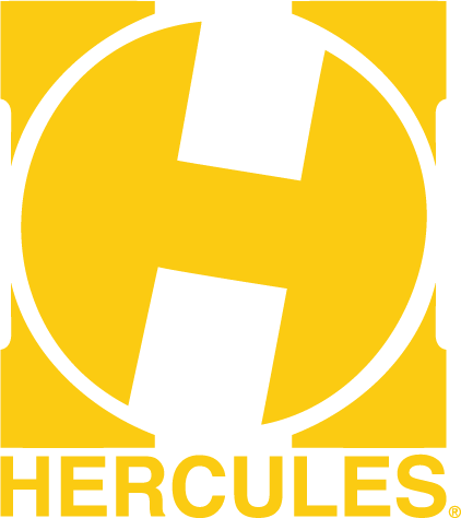 Hercules logo with yellow emblem and wordmark