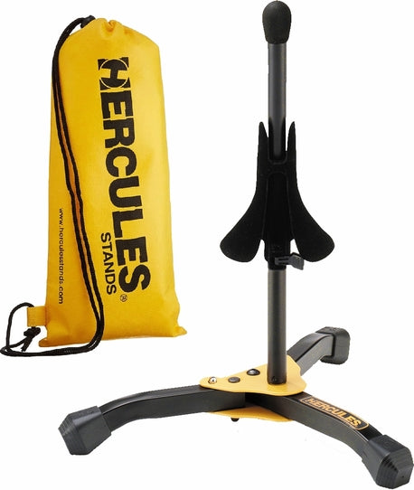 Trumpet/cornet stand with yellow Hercules bag and black base tripod