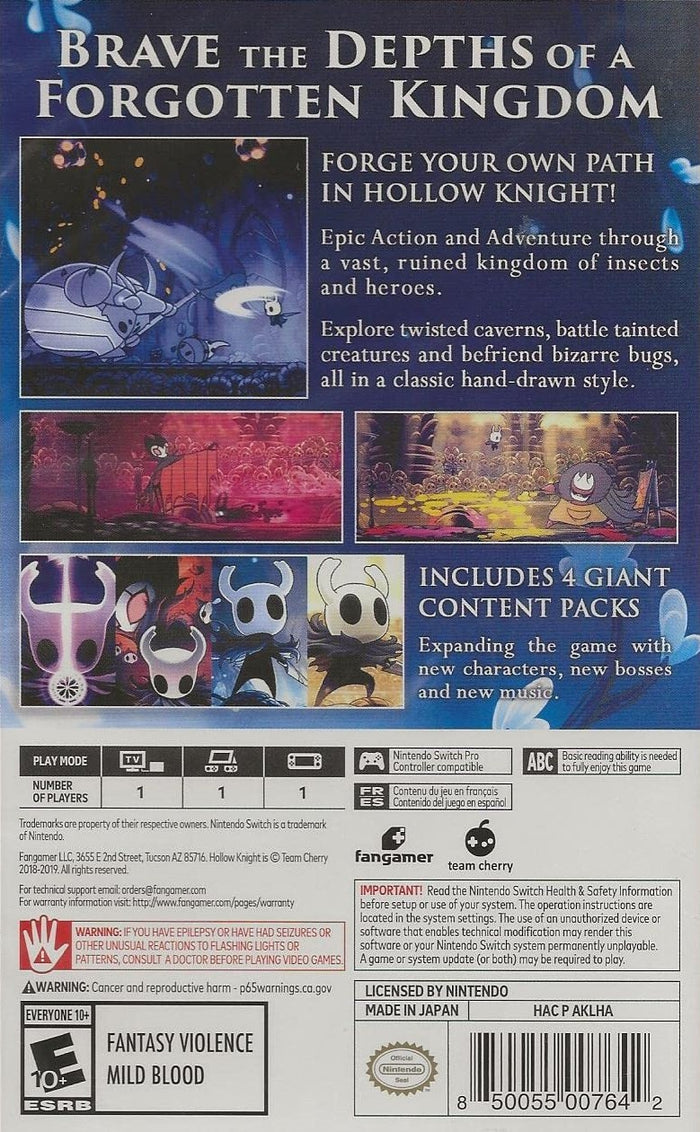 Hollow Knight Switch - Video Game - Used - CaveGamers - Image 2
