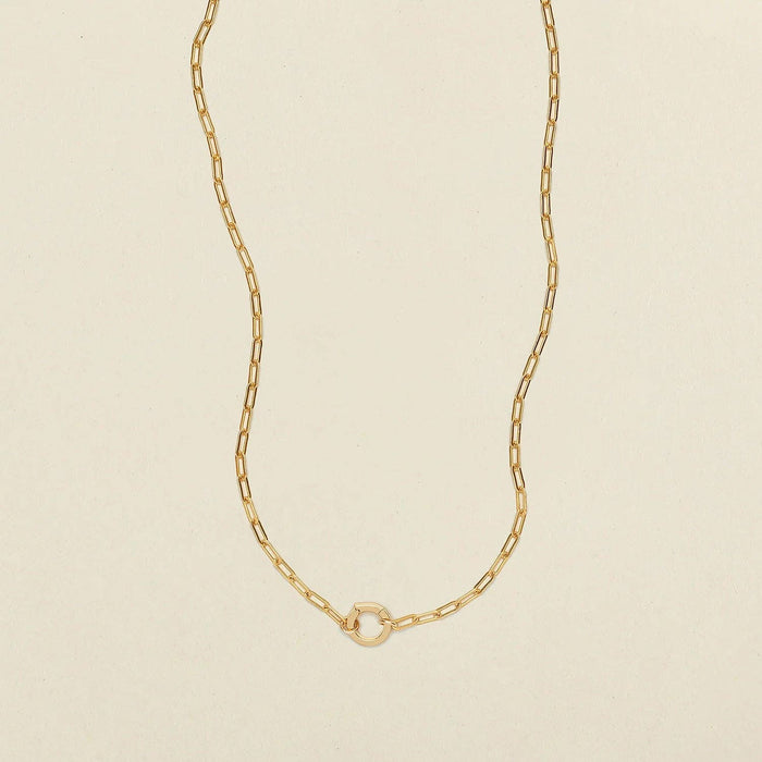 Jude Link Lock Charm Necklace