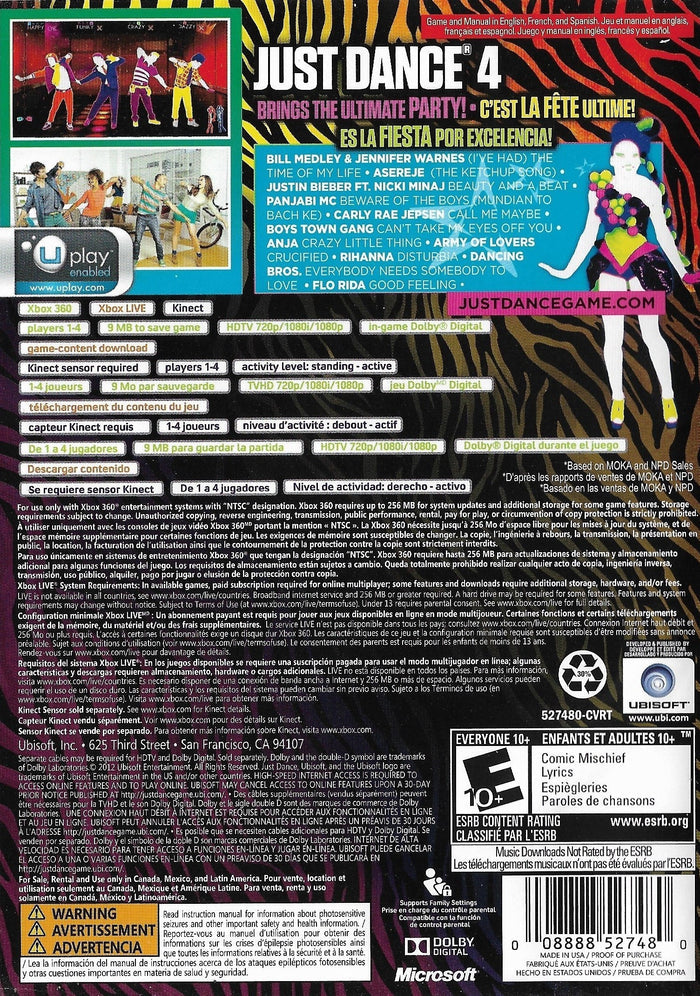 Just Dance 4 Xbox 360 - Video Game - Used - CaveGamers - Image 2