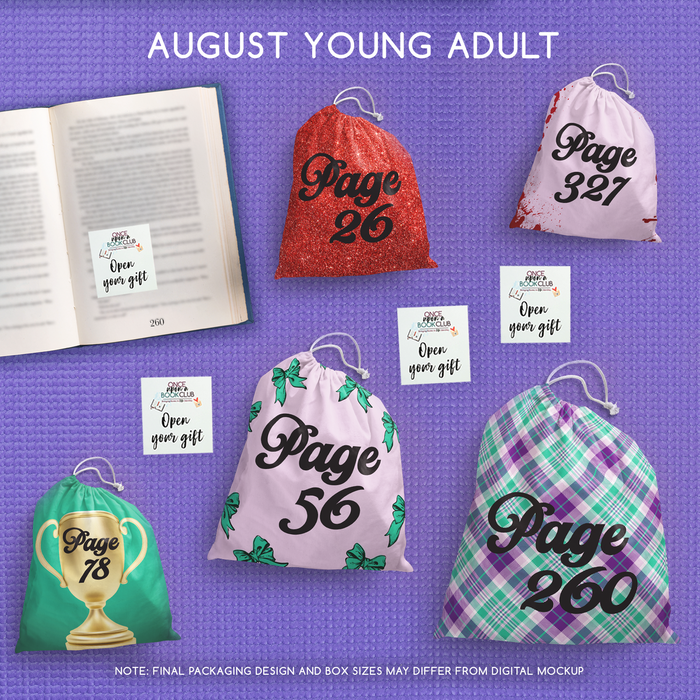 A set of five wrapped gifts labeled with page numbers and open your gift sticky notes!