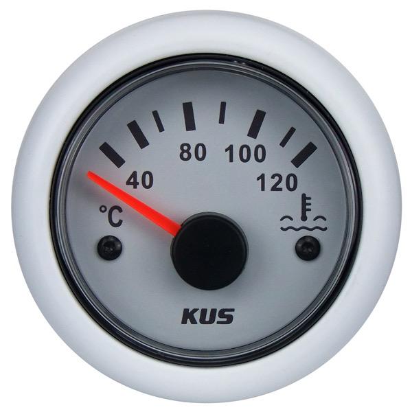 KUS 12/24V Water Temp Gauge - 52mm Dia.