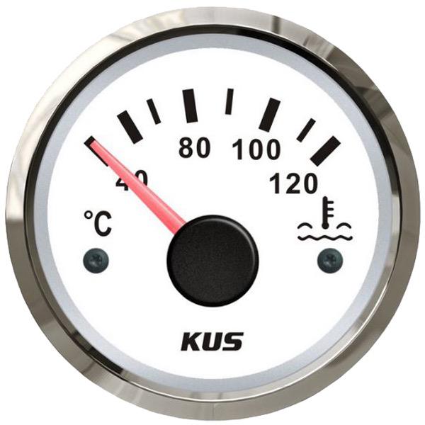 KUS 12/24V Water Temp Gauge - 52mm Dia.