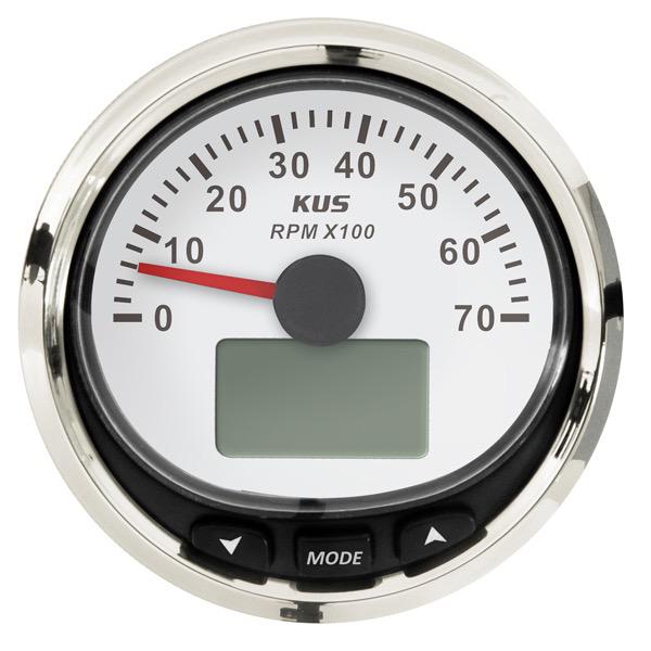 KUS 12V Multi-Function Tachometer Gauge NMEA 2000 - 85mm Dia.