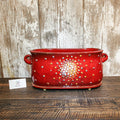 Large Ceramic Flower Pot (Red, White or Blue)