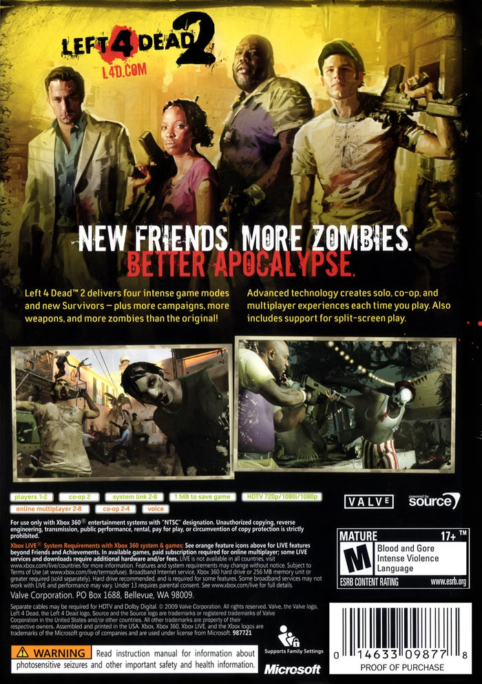 Left 4 Dead 2 Xbox 360 - Video Game - Used - CaveGamers - Image 2