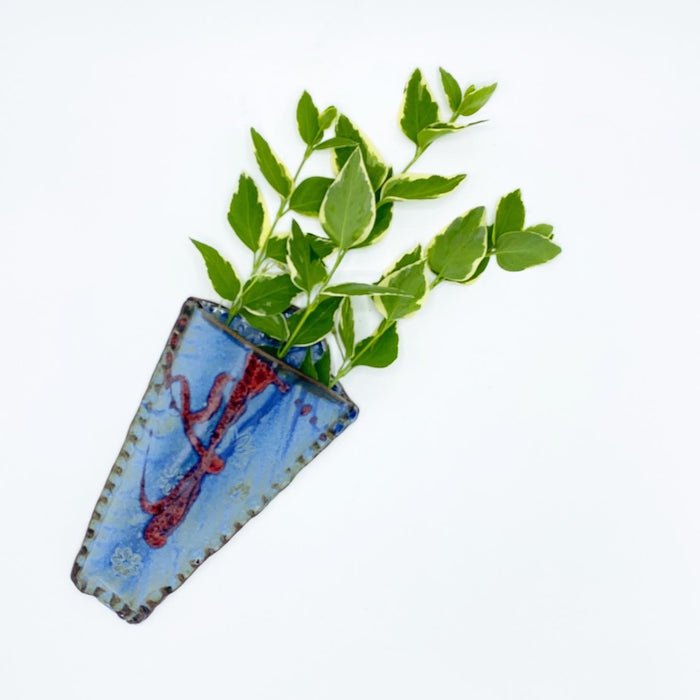Long Beach Blue Wall Vase - No One Alike