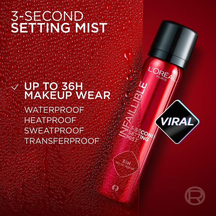 L'OREAL PARIS Infallible Setting Fixing Spray Mist for Face 75 mL