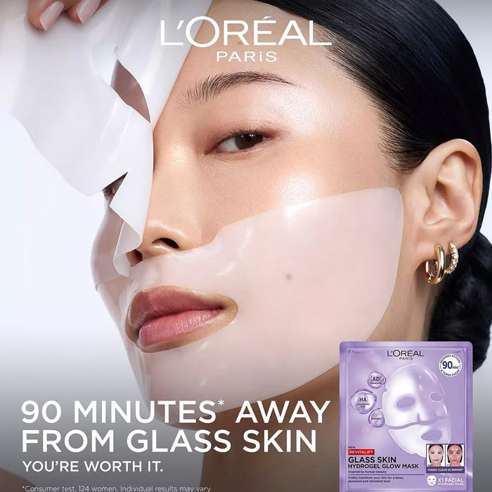 L'OREAL PARIS Revitalift Filler Glass Skin Hydrogel Glow Mask Single Pack