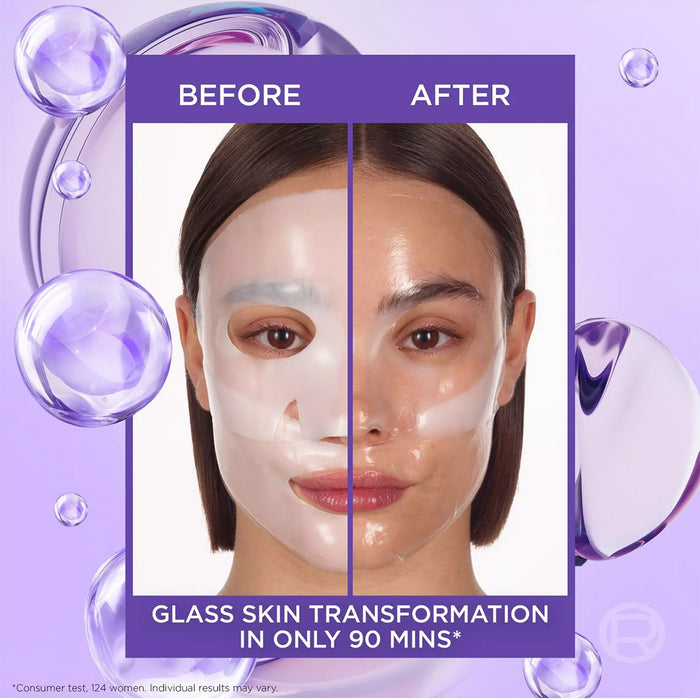 L'OREAL PARIS Revitalift Filler Glass Skin Hydrogel Glow Mask Single Pack