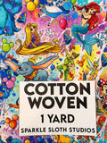 Magic Bright Sketchy Doodles | Cotton Woven | Three Yards Total
