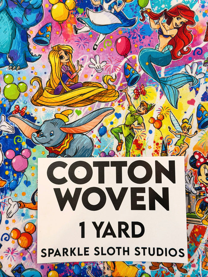 Magic Bright Sketchy Doodles | Cotton Woven | Three Yards Total