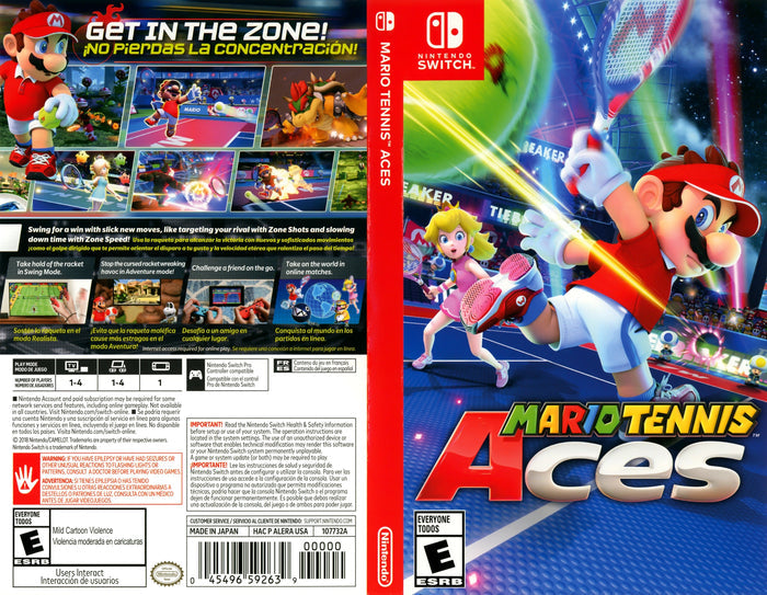 Mario Tennis Aces Switch - Video Game - Used - CaveGamers - Image 3