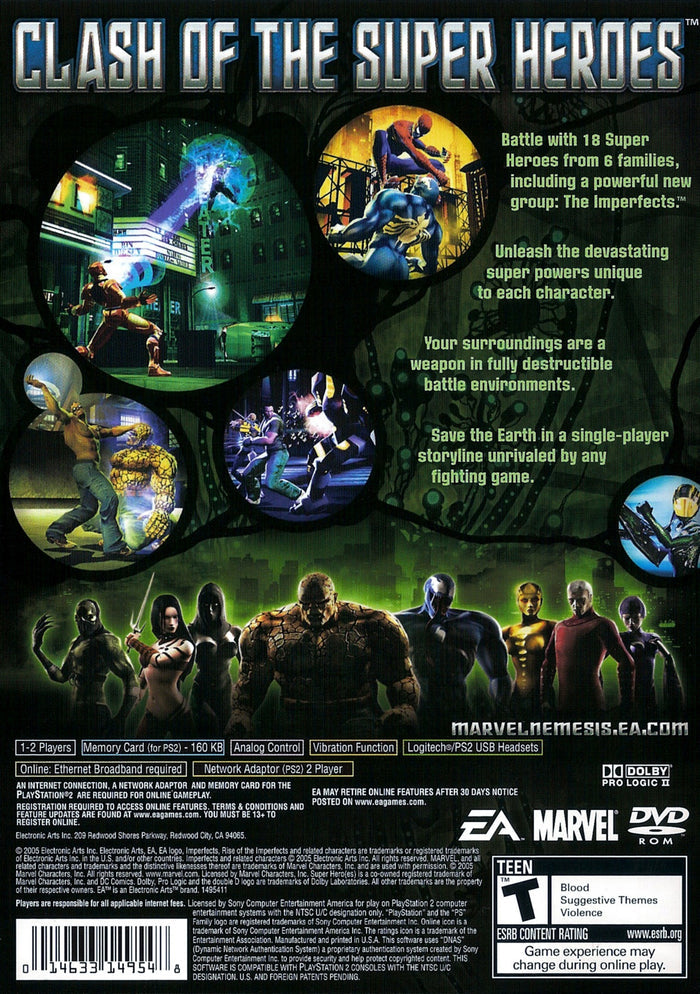 Marvel Nemesis: Rise of the Imperfects PS2 - Video Game - Used - CaveGamers - Image 2