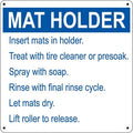 Mat Holder- 12"w x 12"h Aluminum Sign - UnitedSign