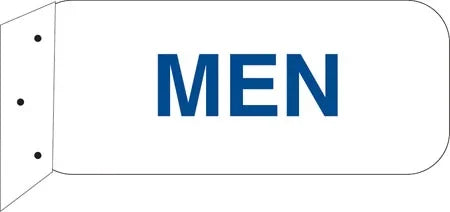 Men- 9"w x 4"h Aluminum Restroom Sign - UnitedSign