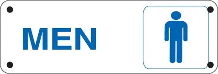 "Men" and (Symbol)- Aluminum Restroom Sign - UnitedSign