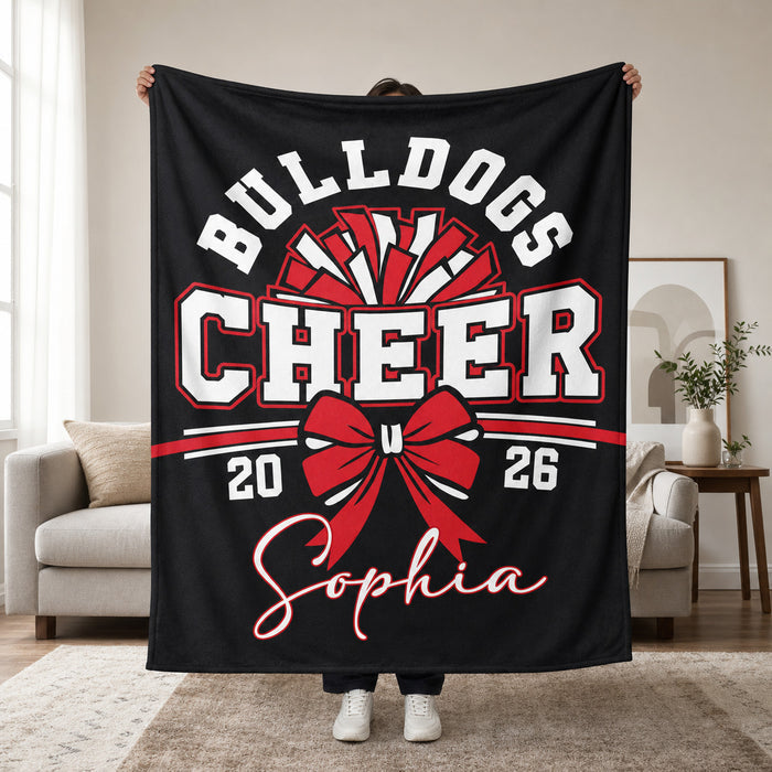 My Cheer Era - Personalized Blanket, Custom Cheerleading Team Blanket, Competitive Spirit Senior Cheer Gifts