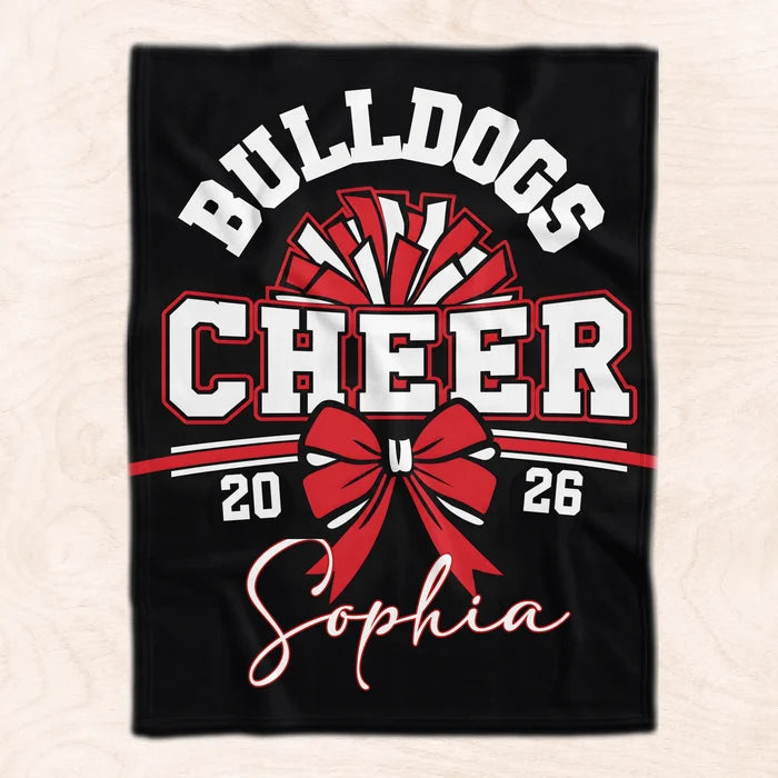 My Cheer Era - Personalized Blanket, Custom Cheerleading Team Blanket, Competitive Spirit Senior Cheer Gifts