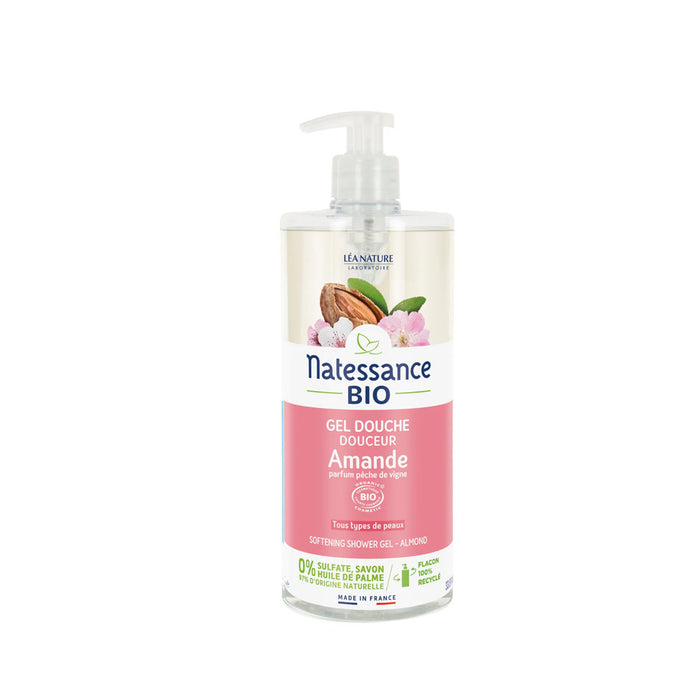 NATESSANCE Almond shower gel with vine peach scent 1L