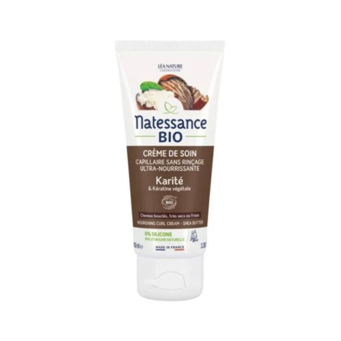 NATESSANCE Crème de soin capillaire sans rinçage au karité 100ml