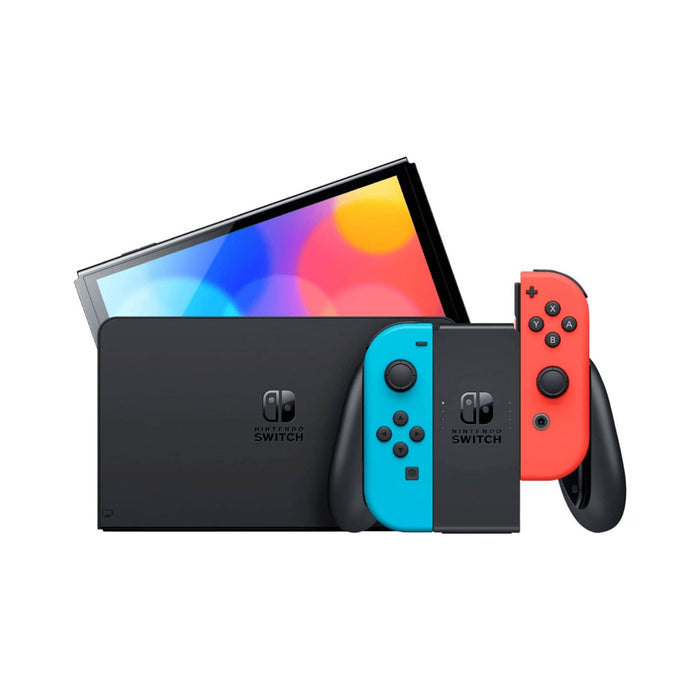 Nintendo Switch OLED Console - Blue & Red [HEG-001] - Video Game System - Used - CaveGamers