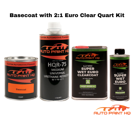 Nissan KY1 Sheer Silver Basecoat Clearcoat Quart Complete Paint Kit