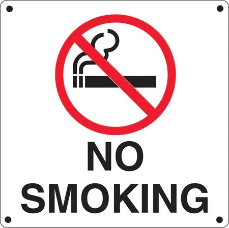NO SMOKING (symbol)- 12"w x 12"h Aluminum Sign - UnitedSign