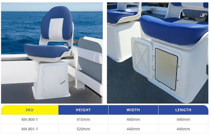 Oceansouth Boat Seat Boxes with Waterproof Storage Hatch - Bosuns Boat