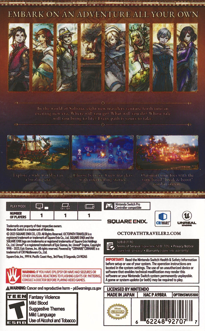 Octopath Traveler II Switch - Video Game - Used - CaveGamers - Image 2