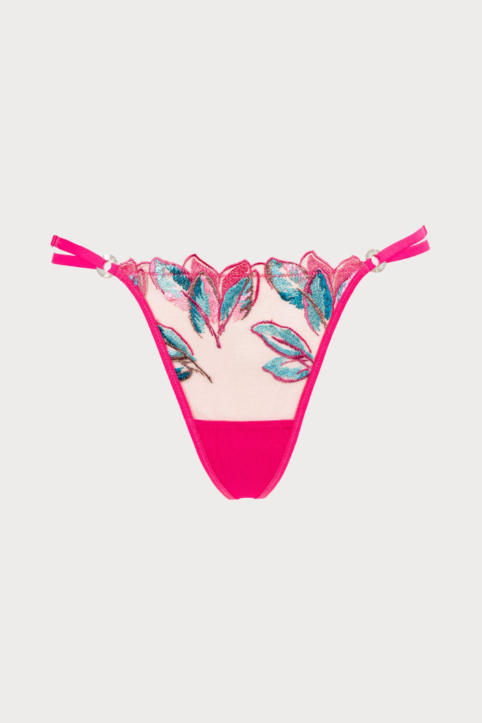 Atelier Amour Oiseau de Paradis Mini Thong in Cherry - Naughty Knickers