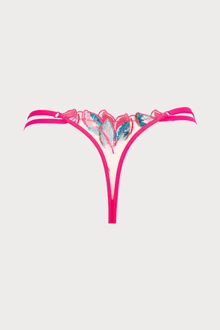 Atelier Amour Oiseau de Paradis Mini Thong in Cherry - Naughty Knickers
