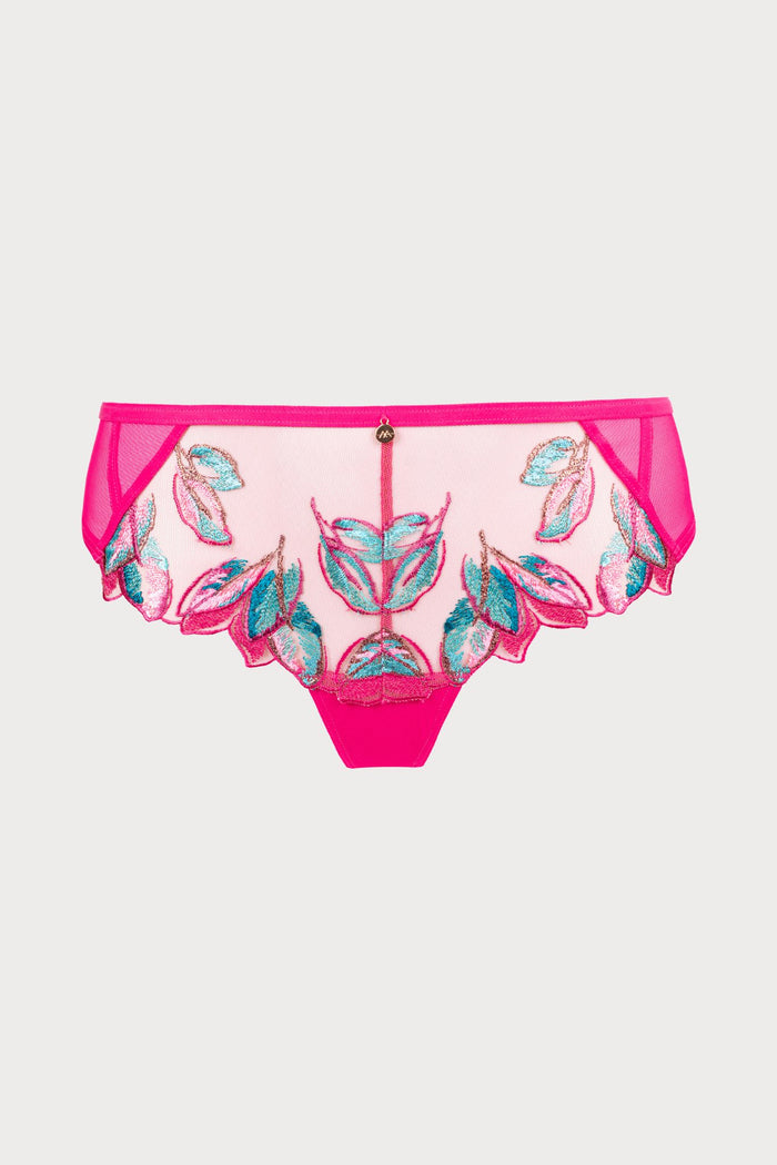 Atelier Amour Oiseau de Paradis Shorty in Cherry - Naughty Knickers