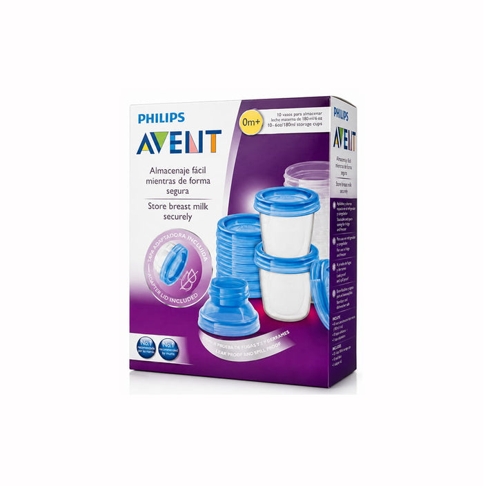 Philips Avent Breast Milk  Storage Containers + 2 Adapters Store breast milk  securely