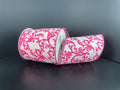 Pink Chino Swirls Wired Ribbon - 4" x 10yds