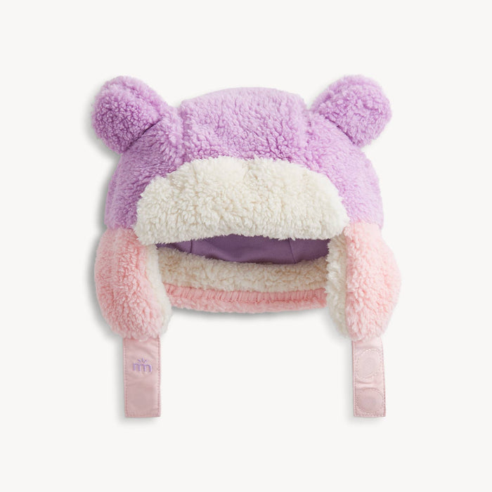PINK COLORBLOCK SHERPA HAT