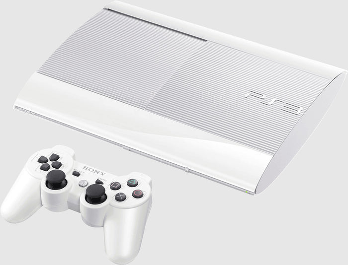 PlayStation 3 Super Slim 500GB Console - White 4001C PS3 - Video Game System - Used - CaveGamers